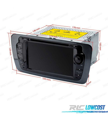 AUTO RADIO GPS LCD TÁCTIL 7" PARA SEAT IBIZA 6J ANDROID 11 Y CARPLAY