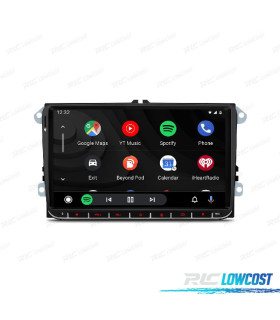 AUTO RADIO 9" GPS ANDROID 12 VOLKSWAGEN VW PARA SKODA SEAT