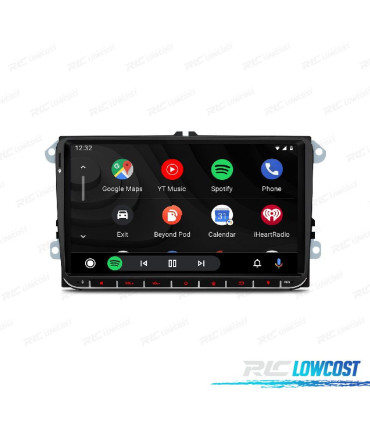 AUTO RADIO 9" GPS ANDROID 12 VOLKSWAGEN VW PARA SKODA SEAT