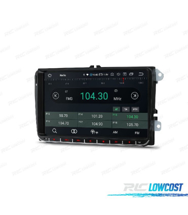 AUTO RADIO 9" GPS ANDROID 14 VOLKSWAGEN VW PARA SKODA SEAT