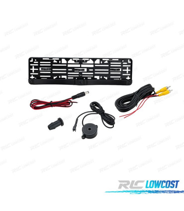 SUPORTE DE MATRICULA COM PDC + CAMARA DE ESTACIONAMENTO COM LEDS