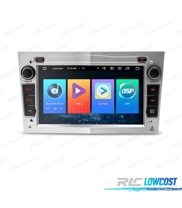 AUTO RADIO GPS ANDROID 11 CINZA CLARO PARA OPEL ASTRA H VIVARO ZAFIRA VECTRA CORSA D QUAD CORE