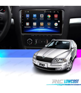 AUTO RADIO ANDROID 10 GPS 10" PARA SKODA OCTAVIA 208-2013 USB TACTIL HD