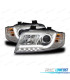 FARÓIS COM LUZ DIURNA LED TFL AUDI A4 B6 00-04 FUNDO CROMADO