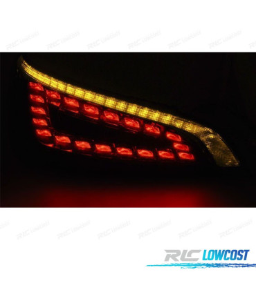 FAROLINS TRASEIROS PARA AUDI Q5 08- LED FUNDO PRETO FUMADO