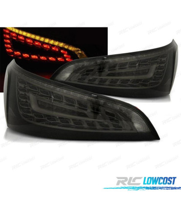 FAROLINS TRASEIROS PARA AUDI Q5 08- LED FUNDO PRETO FUMADO