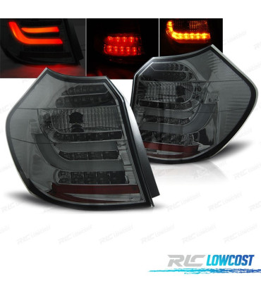 FAROLINS TRASEIROS BMW E81 E87 04-07 LIGHT BAR DESIGN ESCURECIDOS