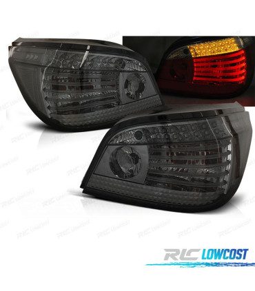 FAROLINS TRASEIROS LED CELIS BMW E60 03-07 CROMADO ESCURECIDOS DINÂMICOS