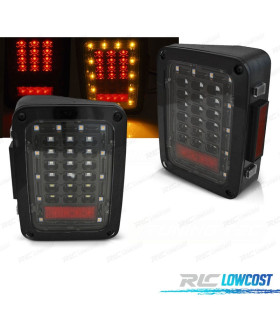 FAROLINS TRASEIROS LED JEEP WRANGLER JK 07-18 PRETO