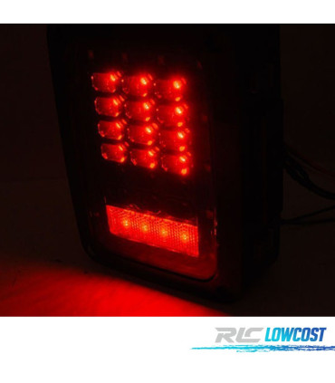 FAROLINS TRASEIROS LED JEEP WRANGLER JK 07-18 PRETO