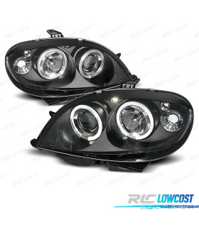 FARÓIS ANGEL EYES CITROEN SAXO 99-03 FUNDO PRETO