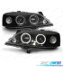 FARÓIS FRONTAIS ANGEL EYES PARA OPEL ASTRA G 97-04 FUNDO PRETOS H1 H1