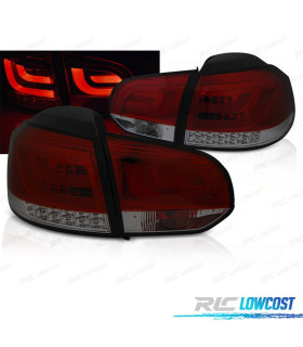 PILOTOS VOLKSWAGEN VW GOLF 6 08-12 LED BAR VERMELHO ESCURECIDO