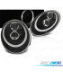 FAROIS FRONTAIS PARA PORSCHE CARRERA 997 04-09 OLHOS DE ANGEL XENON FUNDO PRETO