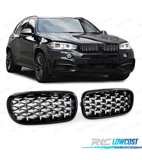 GRELHAS FRONTAIS BMW X5 F15 13- LOOK DIAMANTE