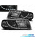 FARÓIS SKODA OCTAVIA 01-04 LUZ DIURNA LED FUNDO NEGRO