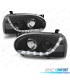 FARÓIS COM LUZ DIURNA LED VOLKSWAGEN VW GOLF 3 FUNDO PRETO