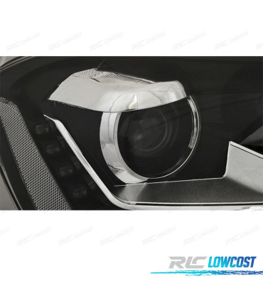 FAROIS FRONTAIS VOLKSWAGEN VW PASSAT B7 10-14 LUZ DIURNA FUNDO PRETO H7+H7