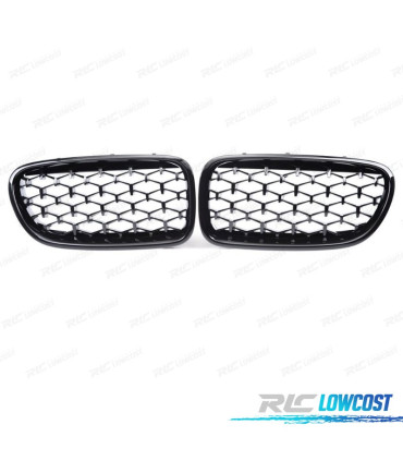 GRELHAS FRONTAIS BMW F10 F18 10-13 DIAMANTE PRETO BRILHANTE