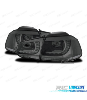 FAROLINS TRASEIROS LED VOLKSWAGEN VW GOLF 6 MK VI 08-12 CINZENDO ESCURECIDO
