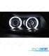 FARÓIS BMW E90 4P 05-08 ANGEL EYES CCFL FUNDO PRETO