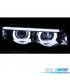 FARÓIS ANGEL EYES BMW SERIE 7 E38 94-01 FUNDO CROMADO