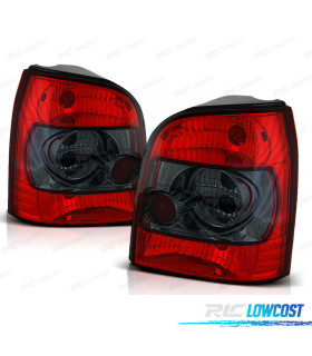 FAROLINS AUDI A4 B5 94-01 AVANT VERMELHO ESCURECIDO