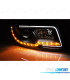 FARÓIS AUDI A4 00-04 LED TUBE LIGHTS PRETOS