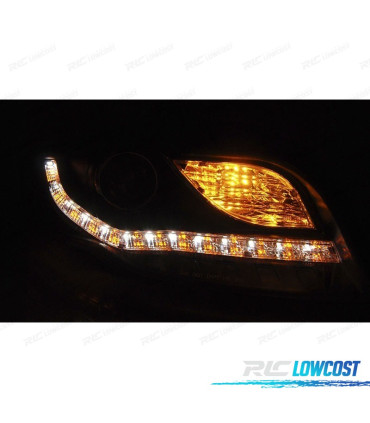 CONJUNTO DE FARÓIS INTERMITENTES AUDI A4 B7 04-08 DAYLIGHT PRETOS