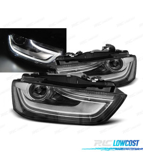 FARÓIS TRU DRL BLACK EDITTION PARA AUDI A4 B8 12-15