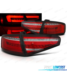 CONJUNTO DE FAROLINS LED BAR LEDS PARA AUDI A4 B8 SEDAN DINÂMICOS VERMELHOS