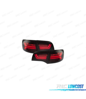 FAROLINS AUDI A6 4F AVANT 04-11 LEDS DINÂMICOS PRETO FUMADO
