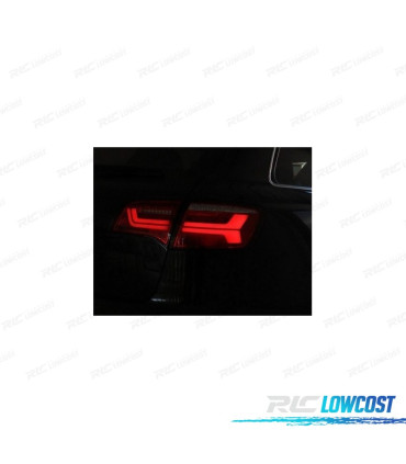 FAROLINS AUDI A6 4F AVANT 04-11 LEDS DINÂMICOS PRETO FUMADO