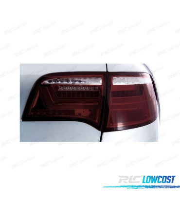 FAROLINS AUDI A6 4F 04-11 AVANT DINÂMICOS LEDS VERMELHO FUMADOS
