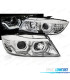 FARÓIS BMW E90 E91 05-08 ANGEL EYES 3D CROMADOS