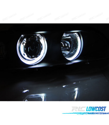 FARÓIS BMW E39 95-03 ANGEL EYES CCFL COM LUZ DIURNA