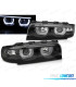 CONJUNTO DE FARÓIS PARA BMW E38 94-01 ANGEL EYES 3D LED COM LUZ DIURNA