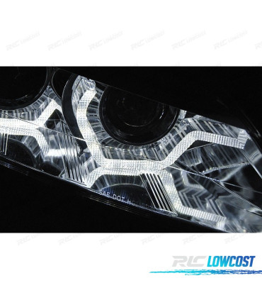 FARÓIS DINÂMICOS BMW Z4 E89 ANGEL EYES DRL 3D PRETOS