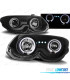CONJUNTO DE FARÓIS PARA CHRYSLER 300M 99-04 ANGEL EYES + LEDS PRETO
