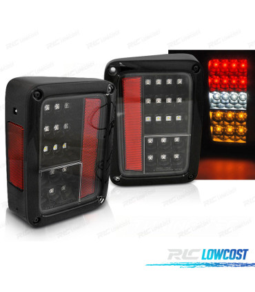 CONJUNTO DE FAROLINS PARA JEEP WRANGLER JK 07-18 NOVOS LEDS PRETO
