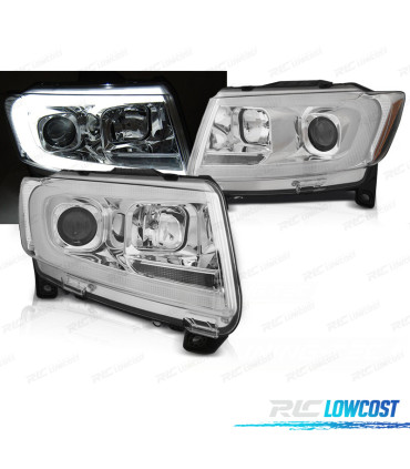 CONJUNTO DE FARÓIS DINÂMICOS PARA JEEP GRAND CHEROKEE TUBE LIGHT 11-13