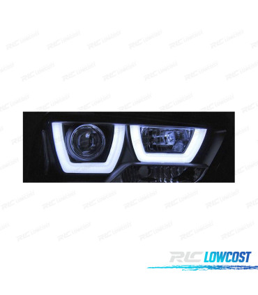 CONJUNTO DE FARÓIS PARA DODGE CHARGER LX II 11-15 LED U TYPE PRETO