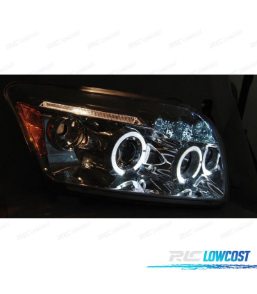 CONJUNTO DE FARÓIS PARA DODGE CALIBER 06-12 LED CROMADOS