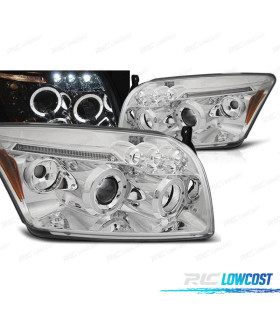 CONJUNTO DE FARÓIS PARA DODGE CALIBER 06-12 LED CROMADOS