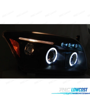 CONJUNTO DE FARÓIS PARA DODGE CALIBER 06-12 LED PRETOS
