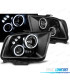 CONJUNTO DE FARÓIS ANGEL EYES + LEDS PARA FORD MUSTANG 04-09 PRETO