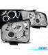CONJUNTO DE FARÓIS ANGEL EYES + LEDS PARA FORD MUSTANG 04-09 CROMADO
