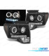 CONJUNTO DE FARÓIS PARA FORD F150 MK12 08-14 ANGEL EYES + LED PRETO