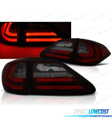 FAROLINS TRASEIRO LEXUS RX III 350 09-12 LED DINÂMICOS ESCUROS