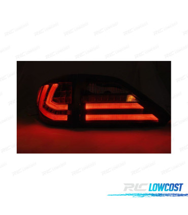FAROLINS TRASEIRO LEXUS RX III 350 09-12 LED DINÂMICOS ESCUROS